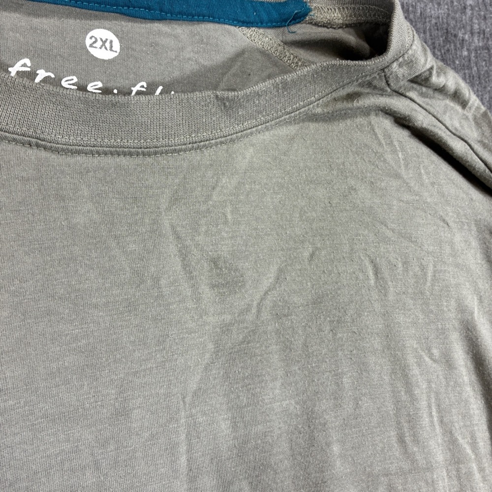 Free Fly Bamboo Long Sleeve Shirt Mens 2XL Gray Performance Lightweight Stain - Picture 2 of 10